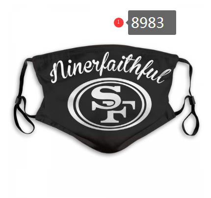 2020 NFL San Francisco 49ers #6 Dust mask with filter->nfl dust mask->Sports Accessory